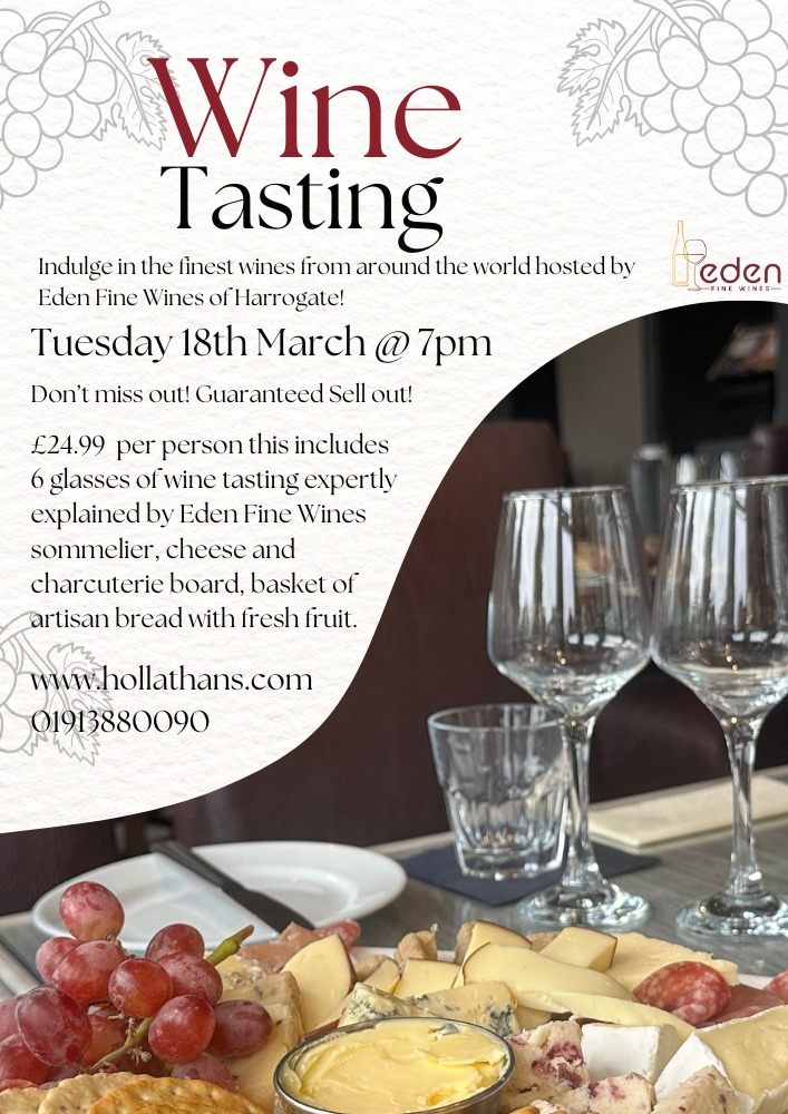 Cheese & Wine Tasting with Sommelier from Eden Fine Wines of Harrogate